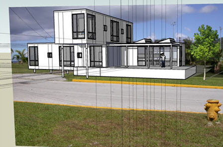 nottoscale 3-Modulome prefab home.